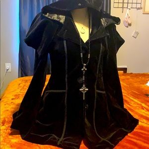 Black velvet jacket